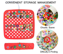 Load image into Gallery viewer, Shoe Decoration Charm Organizer Shoe Charm Portable Roll Storage Bag Wall Mounted Hanging Silicone Display Stand Not Contain Shoe Charm