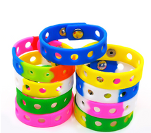 Load image into Gallery viewer, 7 Inch Wristbands Silicone Bracelets for Party Gifts and Shoe Charms
