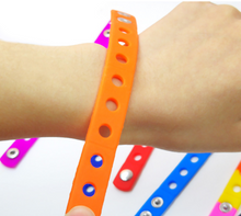 Load image into Gallery viewer, 7 Inch Wristbands Silicone Bracelets for Party Gifts and Shoe Charms
